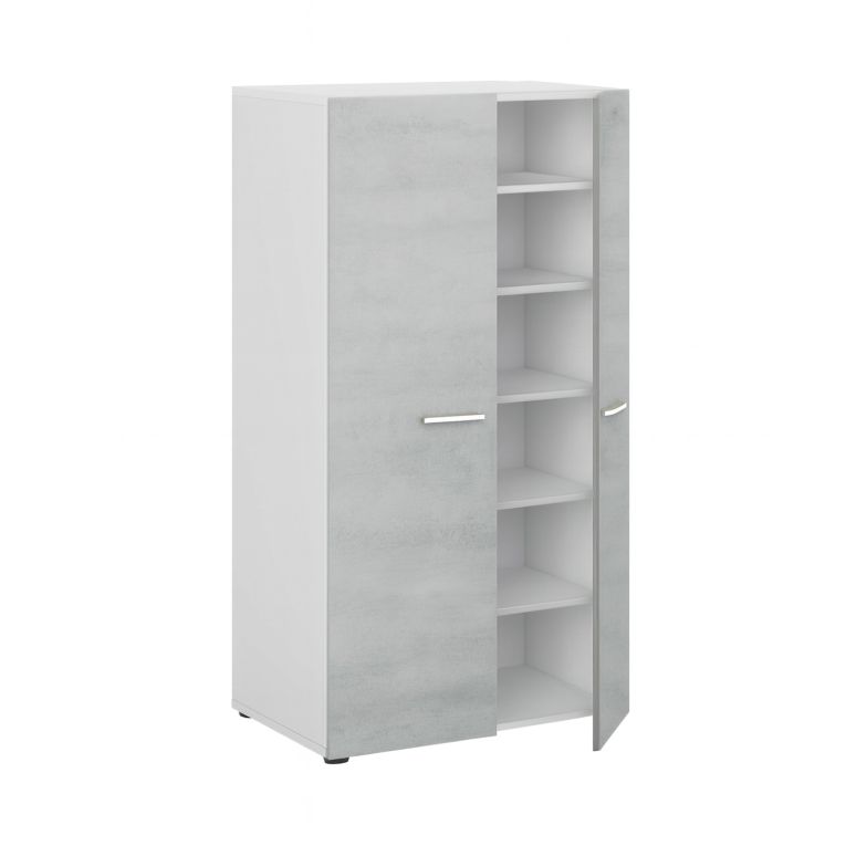 Armadio bianco e cemento salvaspazio 75x101h cm - Arful