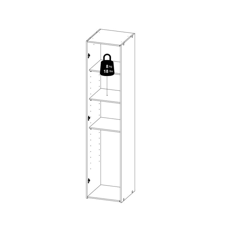 Armadio bianco ingresso 39x175h cm - Am