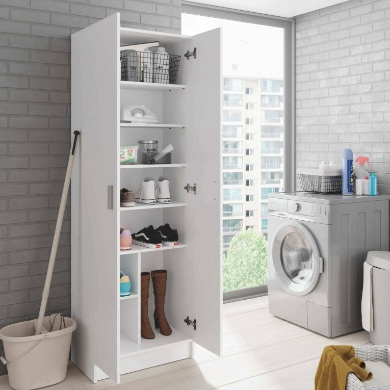 Armadio bianco lavanderia 59x180h cm - Altiplano