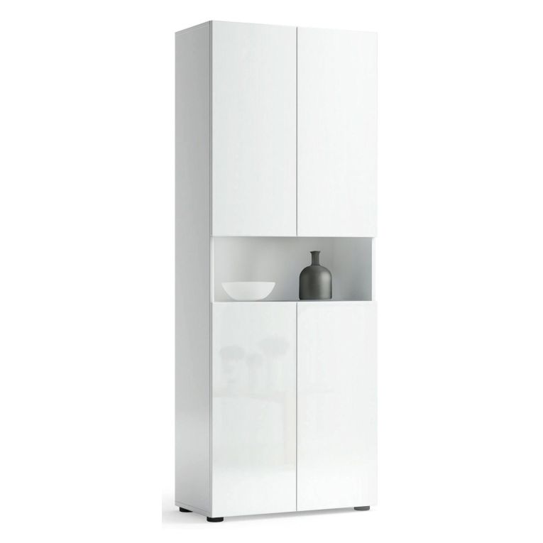 Armadio bianco lucido 4 ante 68x180h cm - Eridano