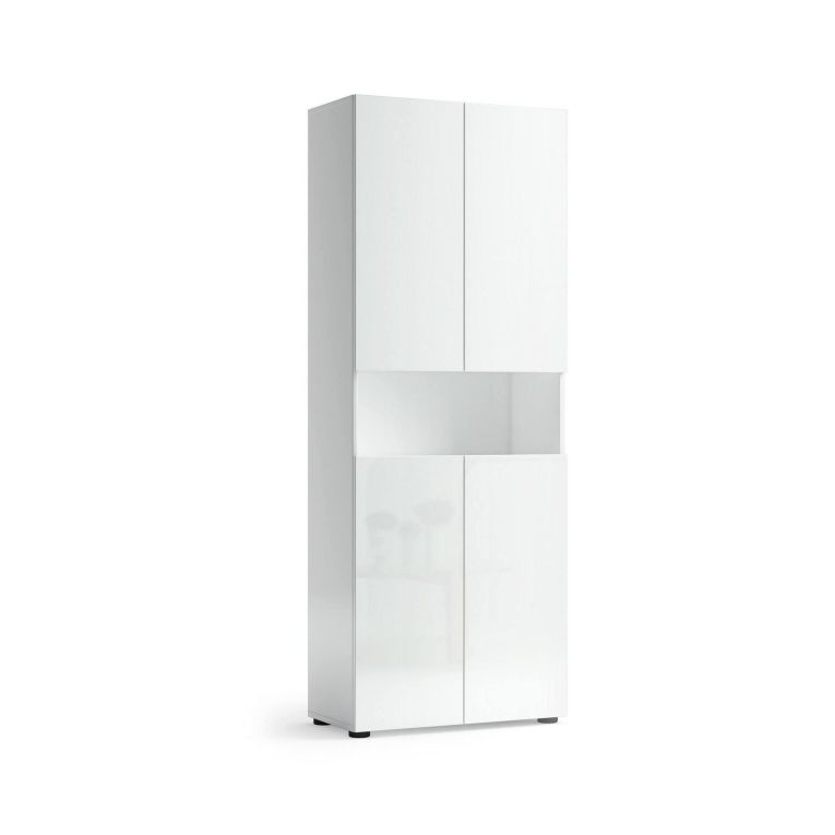 Armadio bianco lucido 4 ante 68x180h cm - Eridano