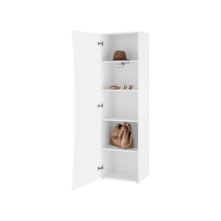 Armadio bianco lucido ante battenti 63x187h cm - Angi