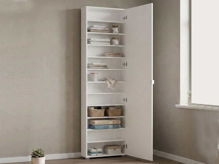Armadio bianco lucido salvaspazio 60x200h cm - Ippolita