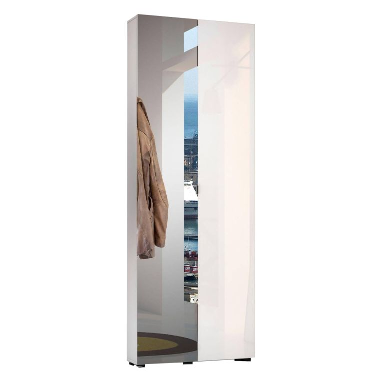 Armadio bianco lucido salvaspazio 70x200h cm - Crisocolla
