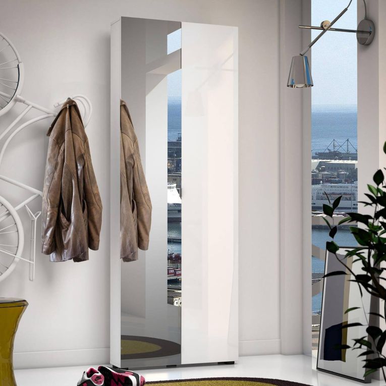 Armadio bianco lucido salvaspazio 70x200h cm - Crisocolla