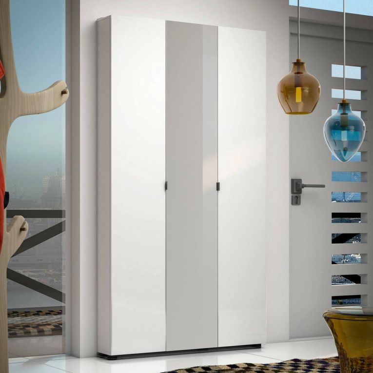 Armadio bianco lucido slim 11x200h cm - Enza