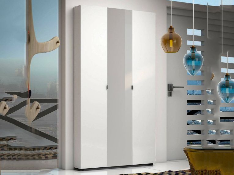 Armadio bianco lucido slim 11x200h cm - Enza