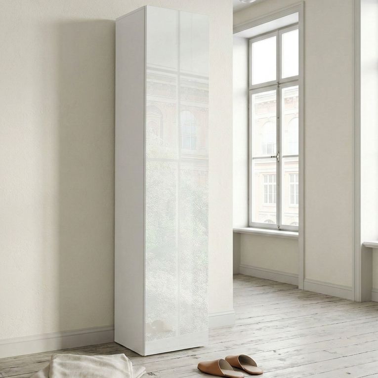 Armadio bianco lucido slim 40x180h cm - Aquili