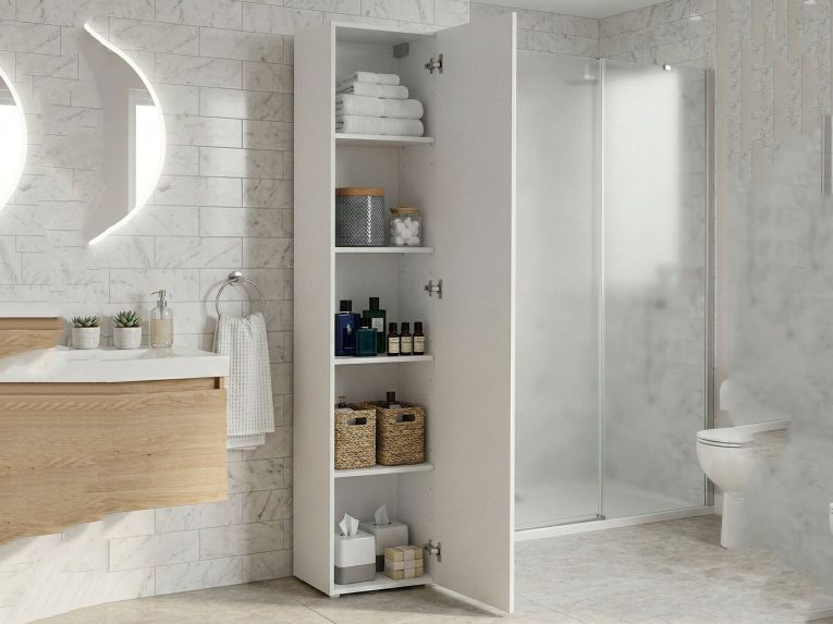 Armadio bianco lucido slim 40x180h cm - Aquili