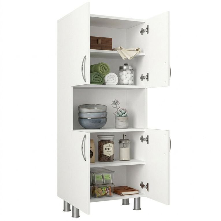 Armadio bianco multifunzione 59x140h cm - Tchoo