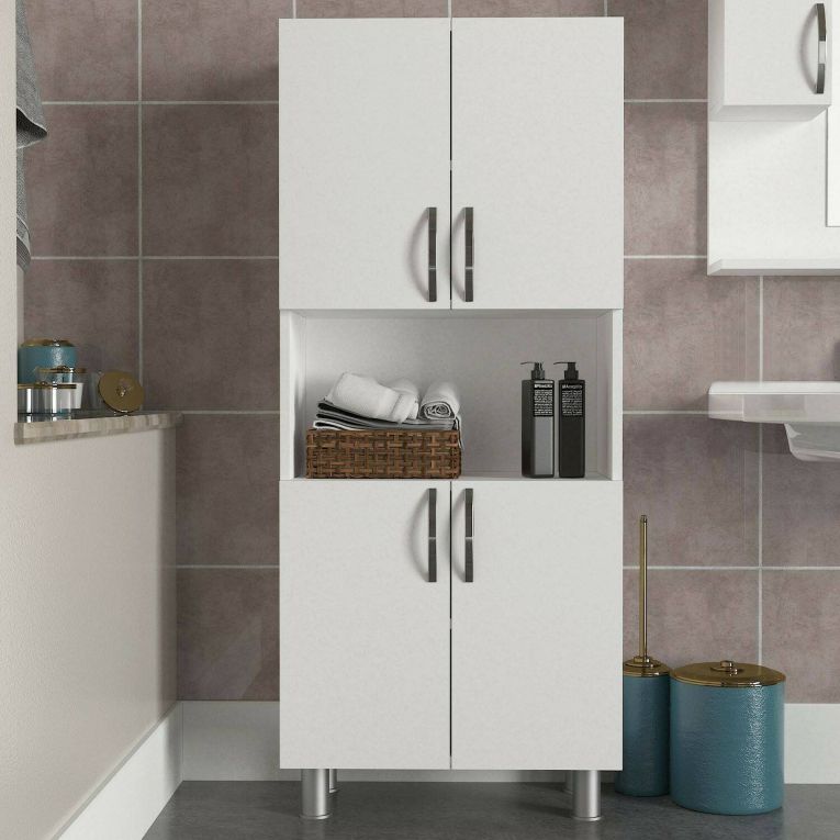 Armadio bianco multifunzione 59x140h cm - Tchoo