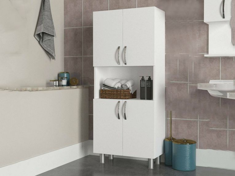 Armadio bianco multifunzione 59x140h cm - Tchoo