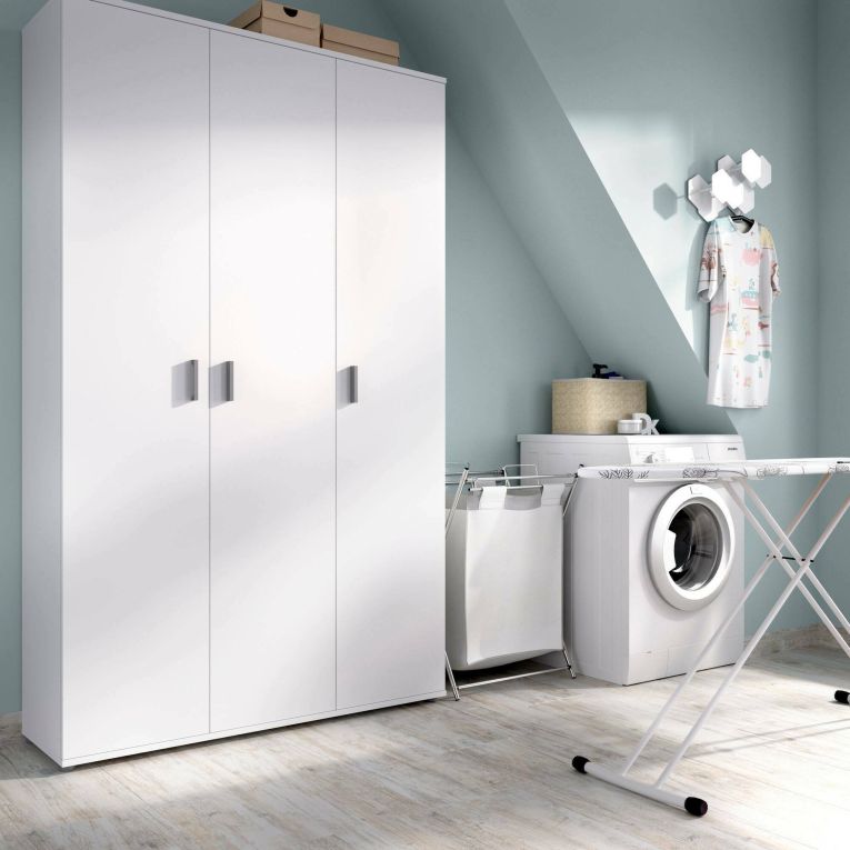 Armadio bianco multiuso 116x190h cm - Aniello