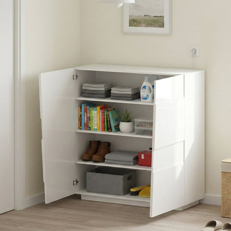 Armadio bianco multiuso 120x126h cm - Aulla