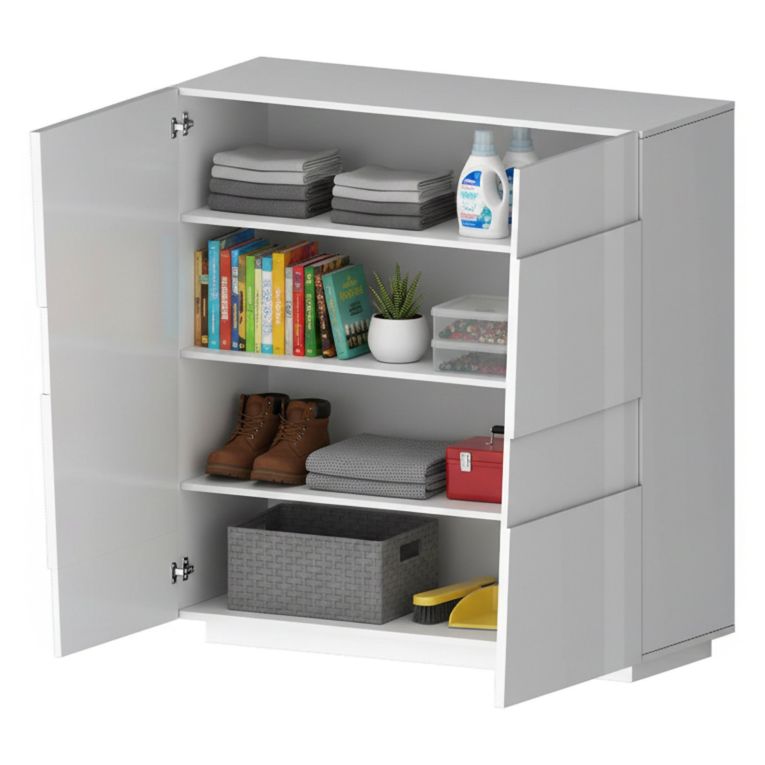 Armadio bianco multiuso 120x126h cm - Aulla