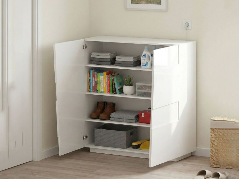 Armadio bianco multiuso 120x126h cm - Aulla