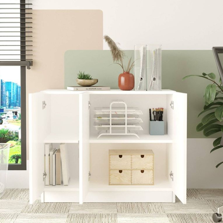 Armadio bianco multiuso 89x73h cm - Olana
