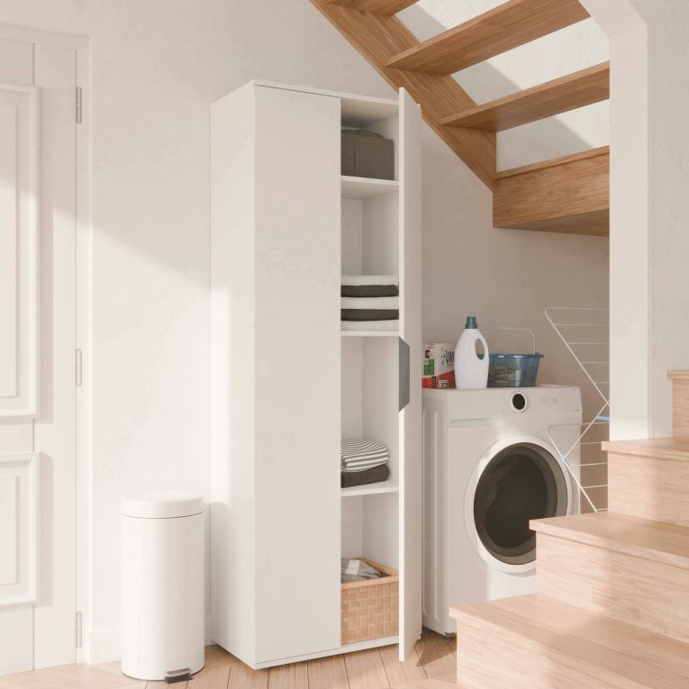 Armadio bianco opaco salvaspazio 60x180h cm - Bator