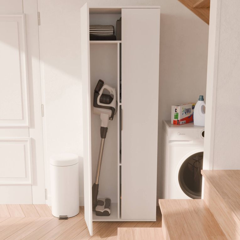 Armadio bianco opaco salvaspazio 60x180h cm - Bator