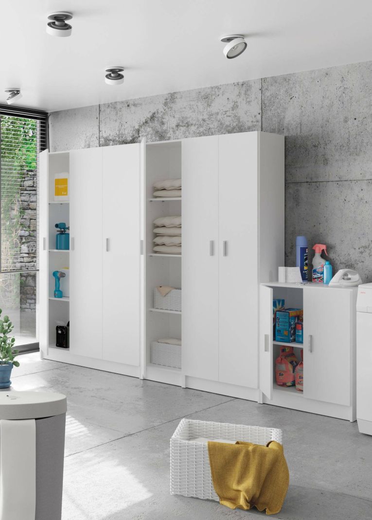 Armadio bianco sgabuzzino 59x180h cm - Aragorn