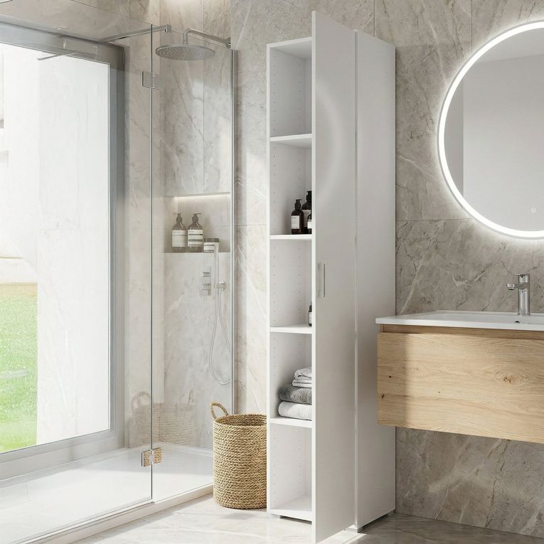 Armadio bianco stretto 45x195h cm - Aloise