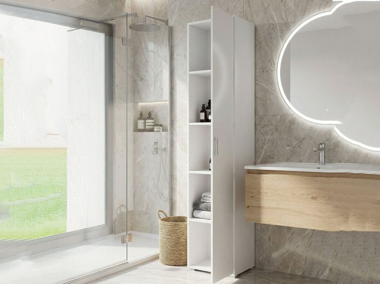 Armadio bianco stretto 45x195h cm - Aloise