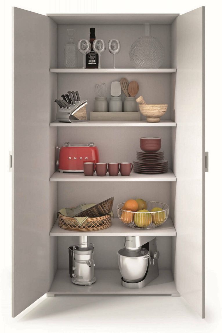 Armadio cemento e bianco 2 ante 90x195h cm - Aliosha