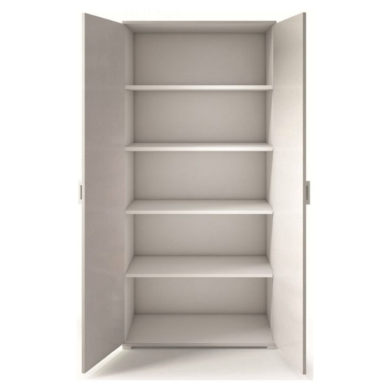 Armadio cemento e bianco 2 ante 90x195h cm - Aliosha