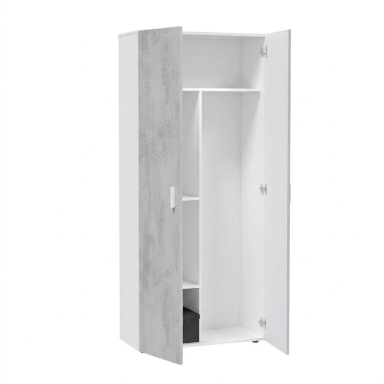 Armadio cemento e bianco cucina 80x182h cm - Ashkita