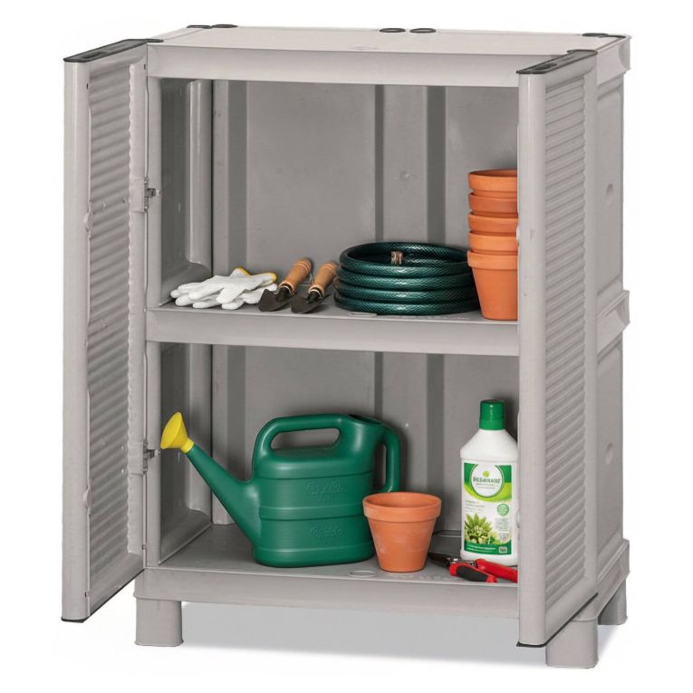 Armadio da esterno 2 ante grigio chiaro 70x92h cm - Arlinda