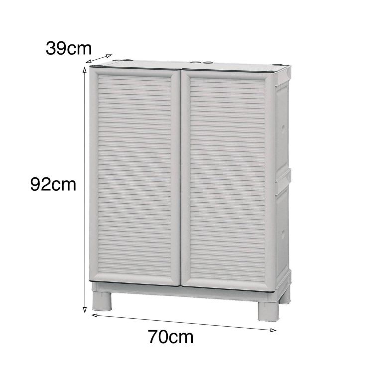 Armadio da esterno 2 ante grigio chiaro 70x92h cm - Arlinda