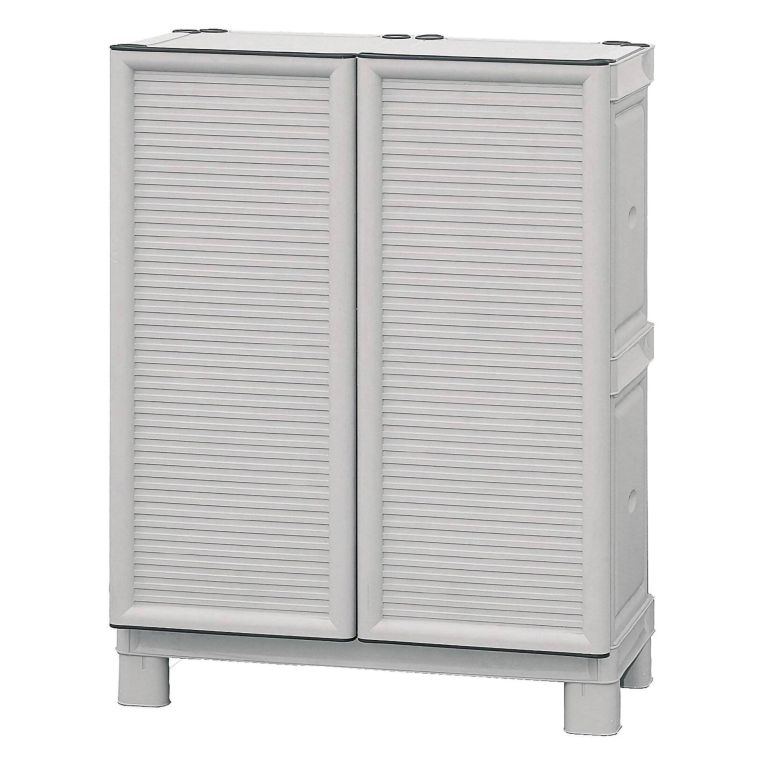 Armadio da esterno 2 ante grigio chiaro 70x92h cm - Arlinda