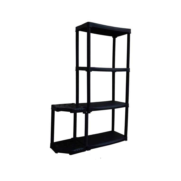 Armadio da esterno Beveren, Scaffale outdoor, Armadio balcone multiuso a 2 ripiani, 100% Made in Italy, 89x30h133 cm, Antracite