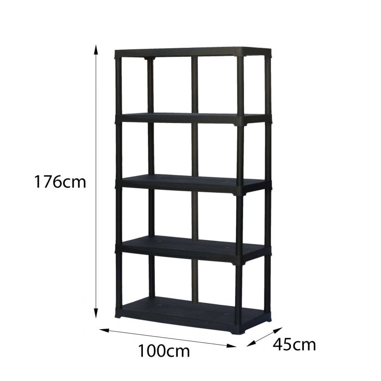 Armadio da esterno Damme, Scaffale outdoor, Armadio balcone multiuso, Armadietto da esterno, 100% Made in Italy, Antracite, 100x40h176 cm