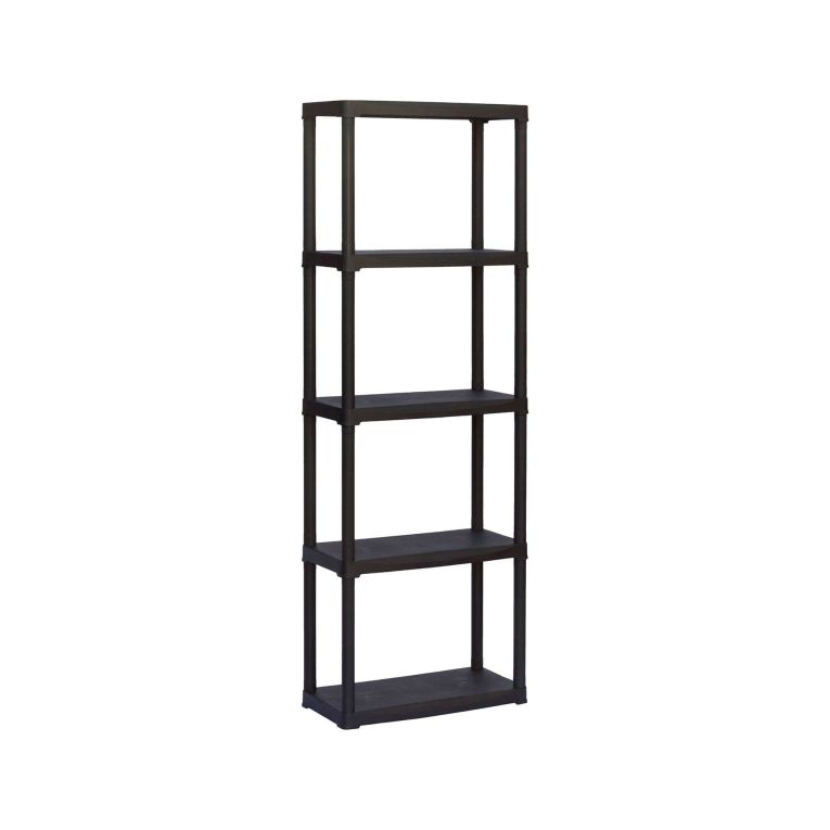 Armadio da esterno Damme, Scaffale outdoor, Armadio balcone multiuso, Armadietto da esterno, 100% Made in Italy, Antracite, 60x30h176 cm