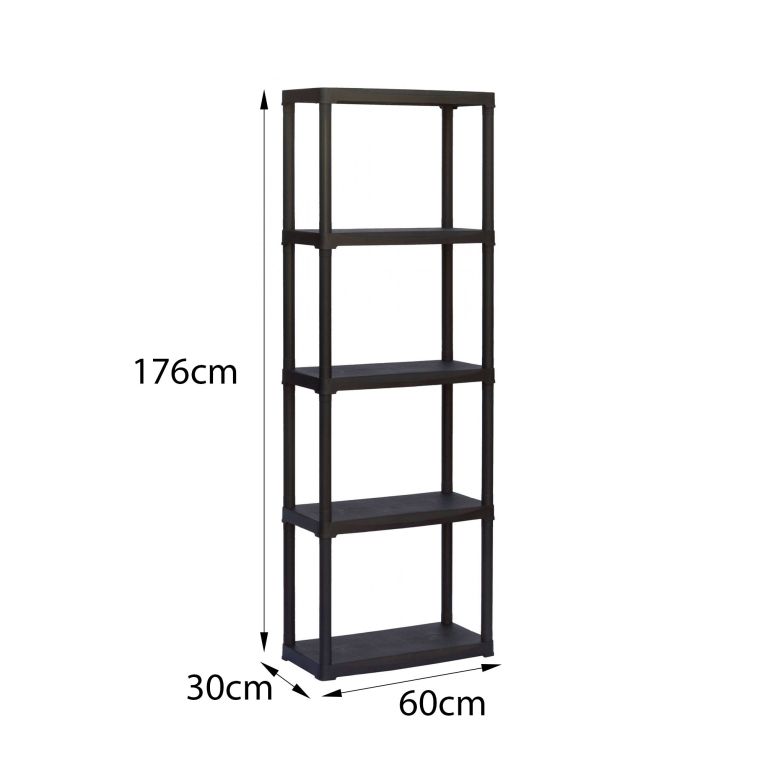 Armadio da esterno Damme, Scaffale outdoor, Armadio balcone multiuso, Armadietto da esterno, 100% Made in Italy, Antracite, 60x30h176 cm