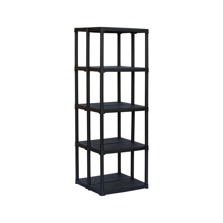 Armadio da esterno Damme, Scaffale outdoor, Armadio balcone multiuso, Armadietto da esterno, 100% Made in Italy, Antracite, 60x59h176 cm