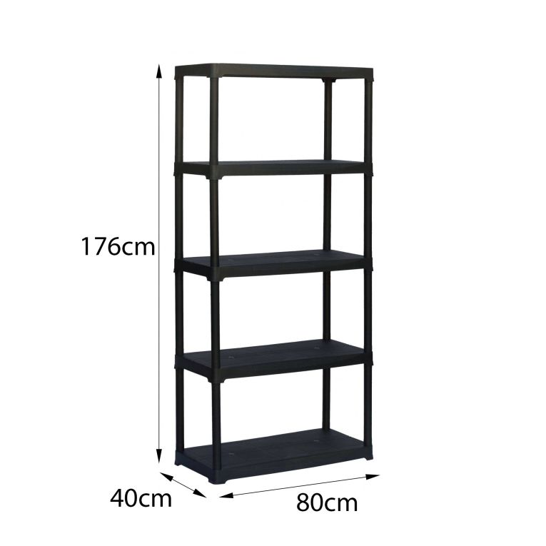 Armadio da esterno Damme, Scaffale outdoor, Armadio balcone multiuso, Armadietto da esterno, 100% Made in Italy, Antracite, 80x40h176 cm