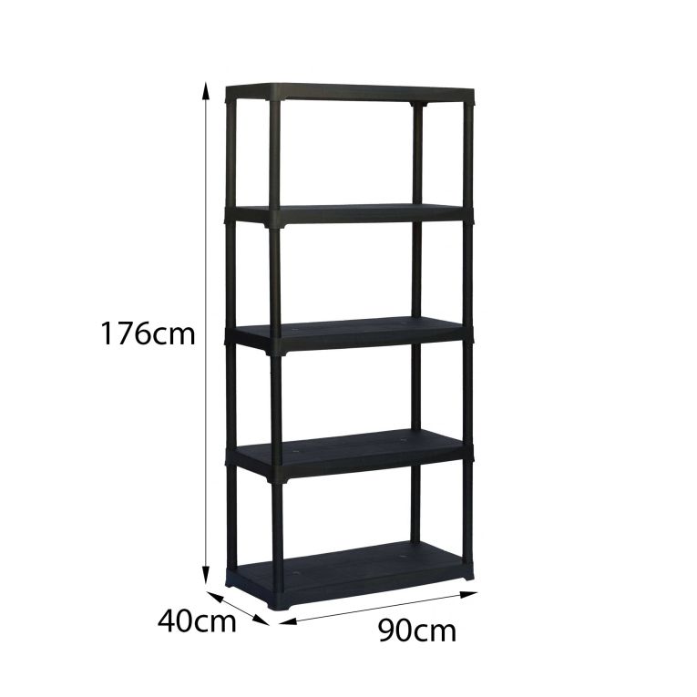 Armadio da esterno Damme, Scaffale outdoor, Armadio balcone multiuso, Armadietto da esterno, 100% Made in Italy, Antracite, 90x40h176 cm
