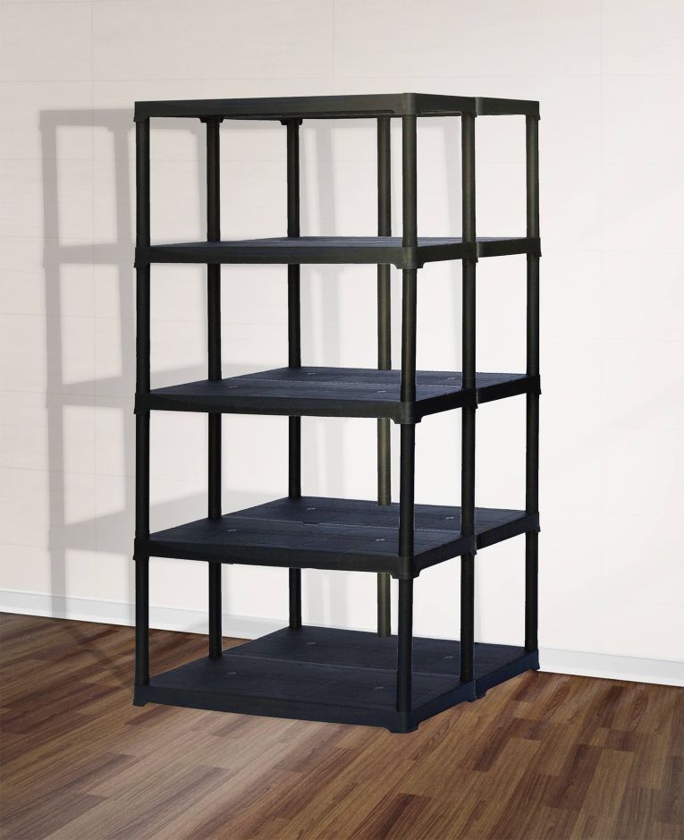 Armadio da esterno Damme, Scaffale outdoor, Armadio balcone multiuso, Armadietto da esterno, 100% Made in Italy, Antracite, 90x78h176 cm