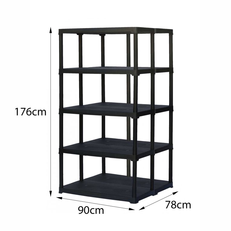 Armadio da esterno Damme, Scaffale outdoor, Armadio balcone multiuso, Armadietto da esterno, 100% Made in Italy, Antracite, 90x78h176 cm