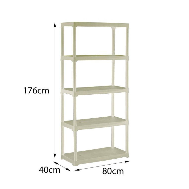 Armadio da esterno Eupen, Scaffale outdoor, Armadio balcone multiuso, Armadietto da esterno, 100% Made in Italy, 80x40h176 cm, Bianco