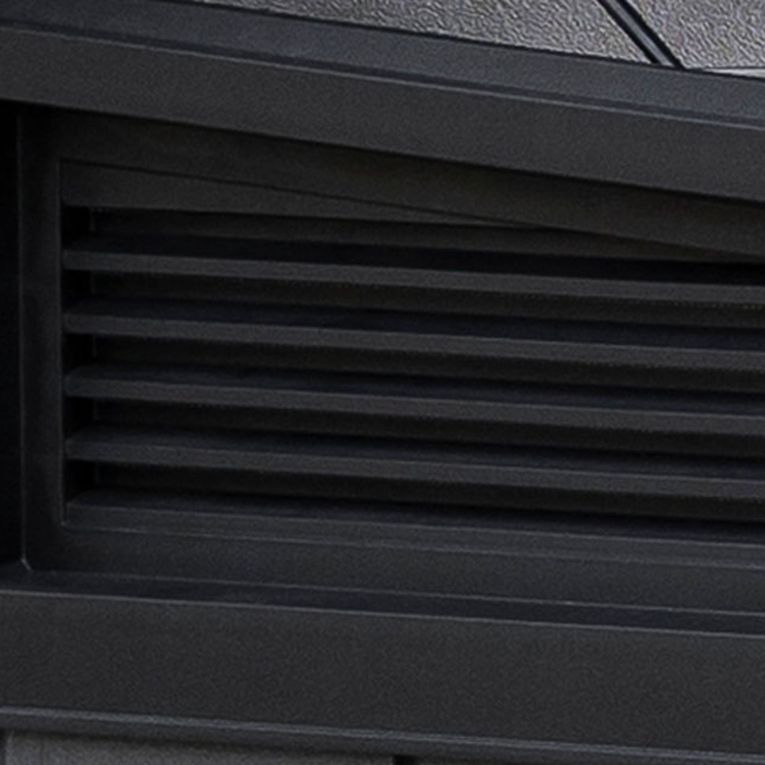 Armadio da Esterno Grigio Nero Cassetti 2 Ripiani 191x109x133h cm, Apertura Battente, a Ribalta - Litchfield
