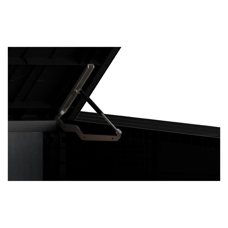 Armadio da Esterno Grigio Nero Cassetti 2 Ripiani 191x109x133h cm, Apertura Battente, a Ribalta - Litchfield