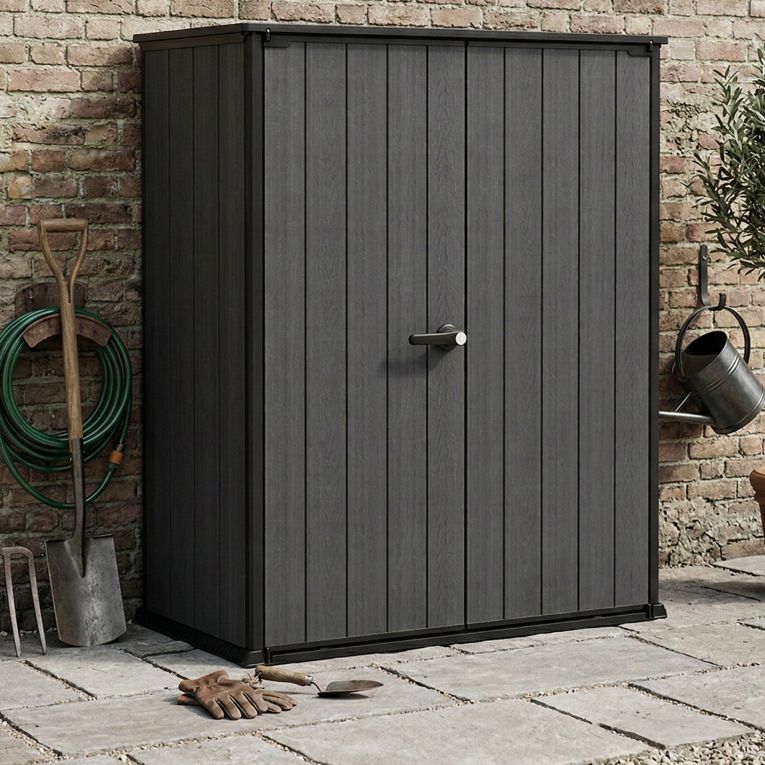 Armadio da esterno Jasper, 140x74 h170 cm, Grigio scuro