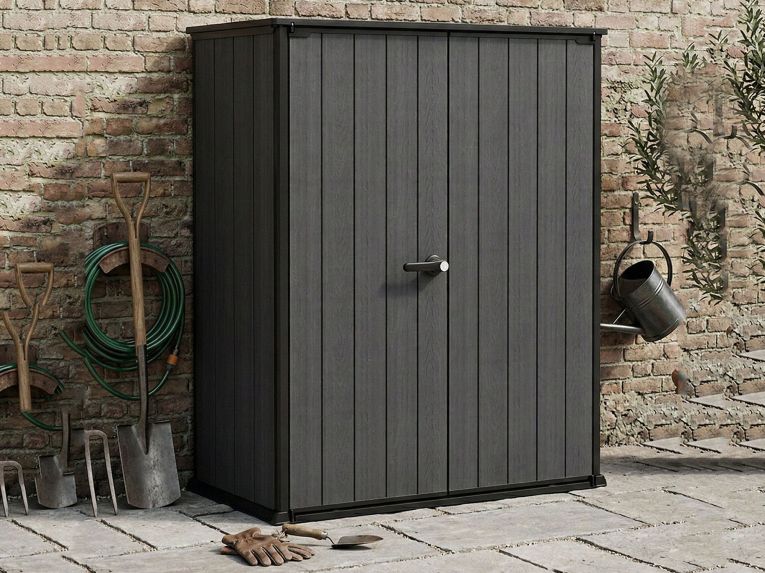 Armadio da esterno Jasper, 140x74 h170 cm, Grigio scuro