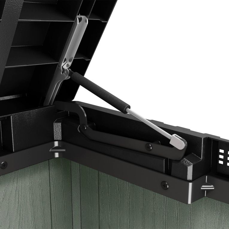 Armadio da esterno Lumarzo, Mobile outdoor, Mobiletto giardino multiuso, Contenitore per balcone o garage, 140x80 h120 cm, Verde