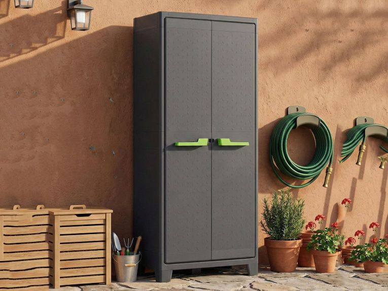 Armadio da esterno Markham, 80x44 h182 cm, Grigio