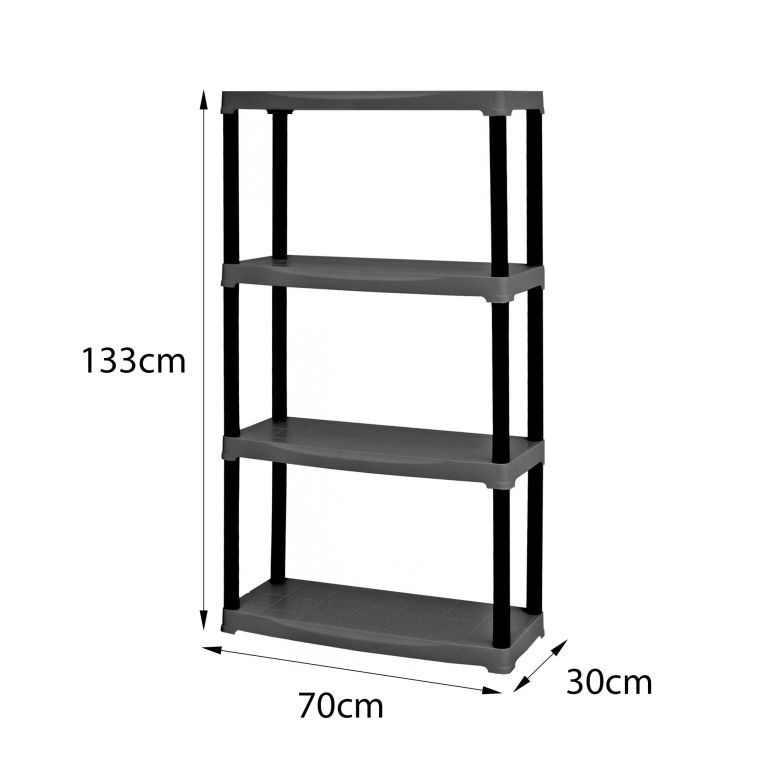 Armadio da esterno Ostenda, Scaffale outdoor, Armadio balcone multiuso, Armadietto da esterno, 100% Made in Italy, Antracite, 70x30h133 cm