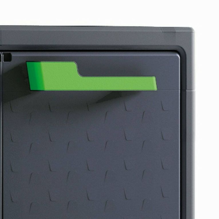 Armadio da esterno Pesa, Mobile outdoor, Mobiletto giardino multiuso, Contenitore per balcone o garage, Made in Italy, 80x44 h100 cm, Grigio